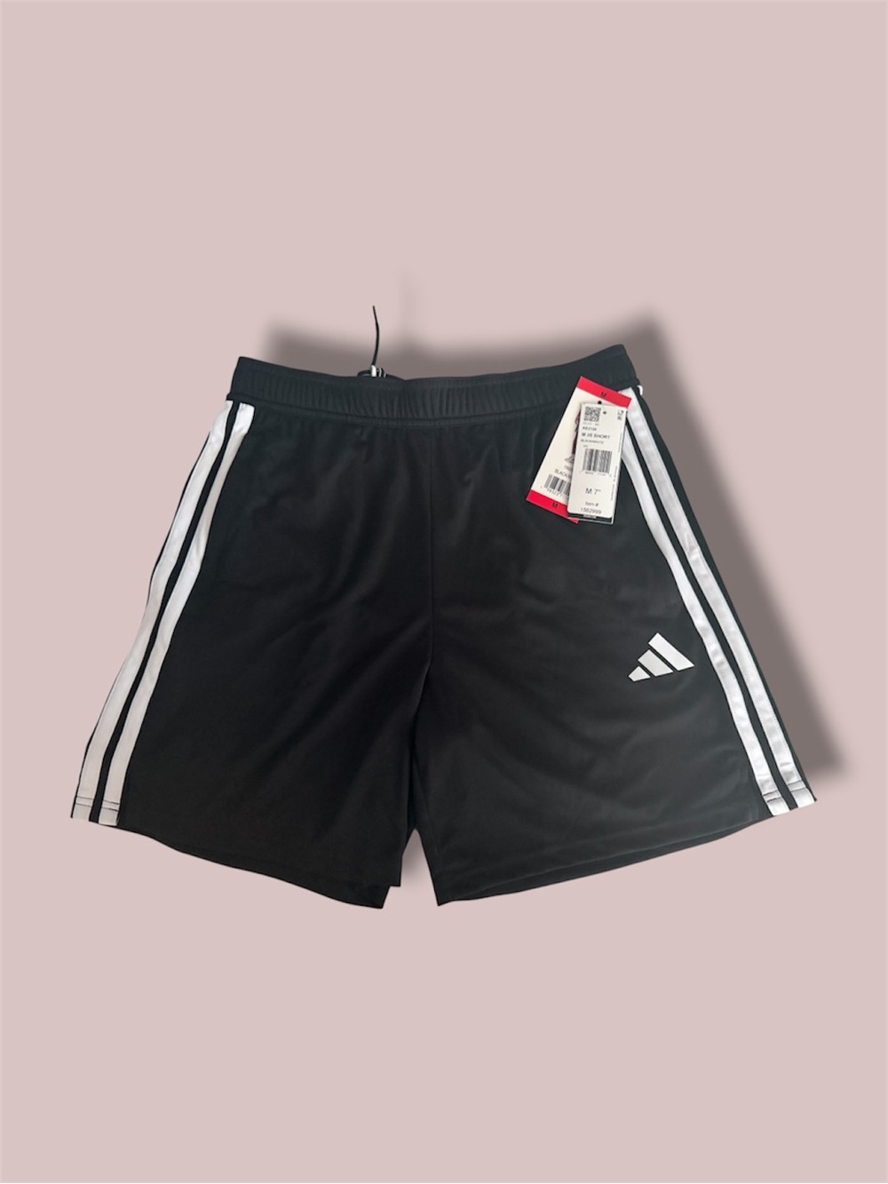 New! adidas Black Athletic Shorts with White Side Stripes